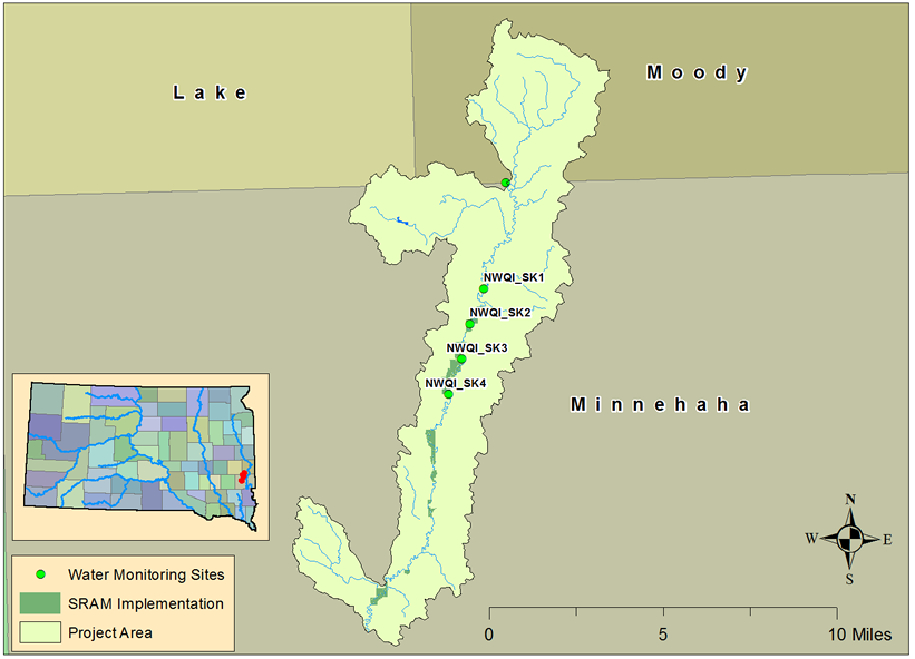 Skunk Creek watershed map