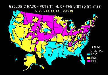 US Radon levels