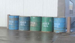 Temporary storage of used oil