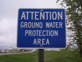 Picture of a GW protection area sign
